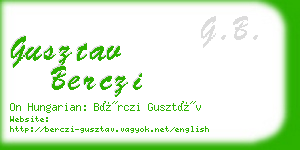 gusztav berczi business card